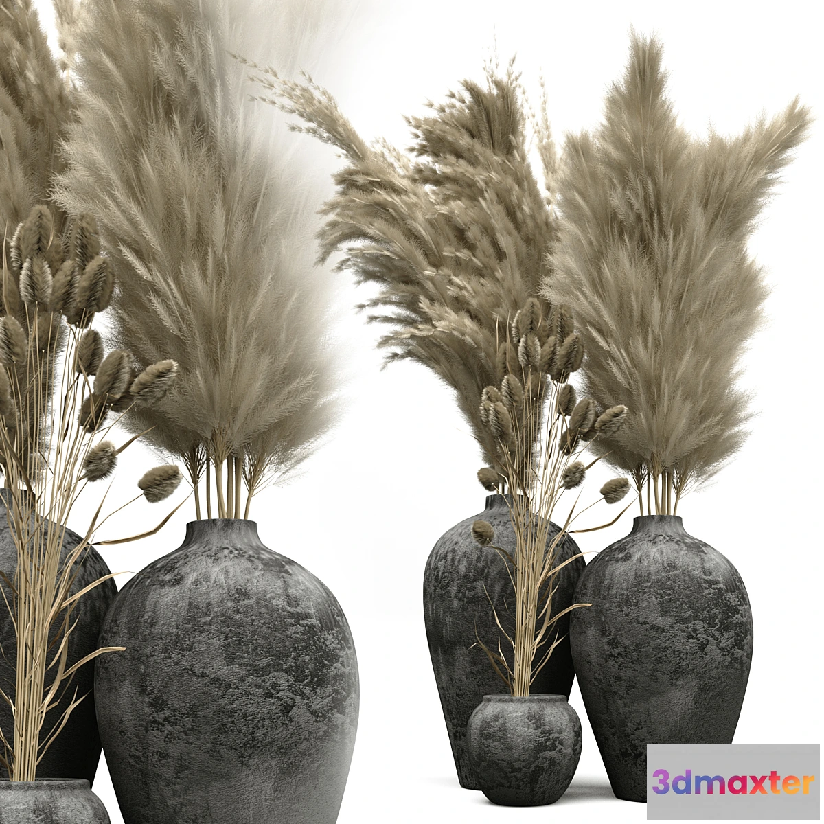 1438636 - Decorative Vase Set Scandinavian Style 3D Max