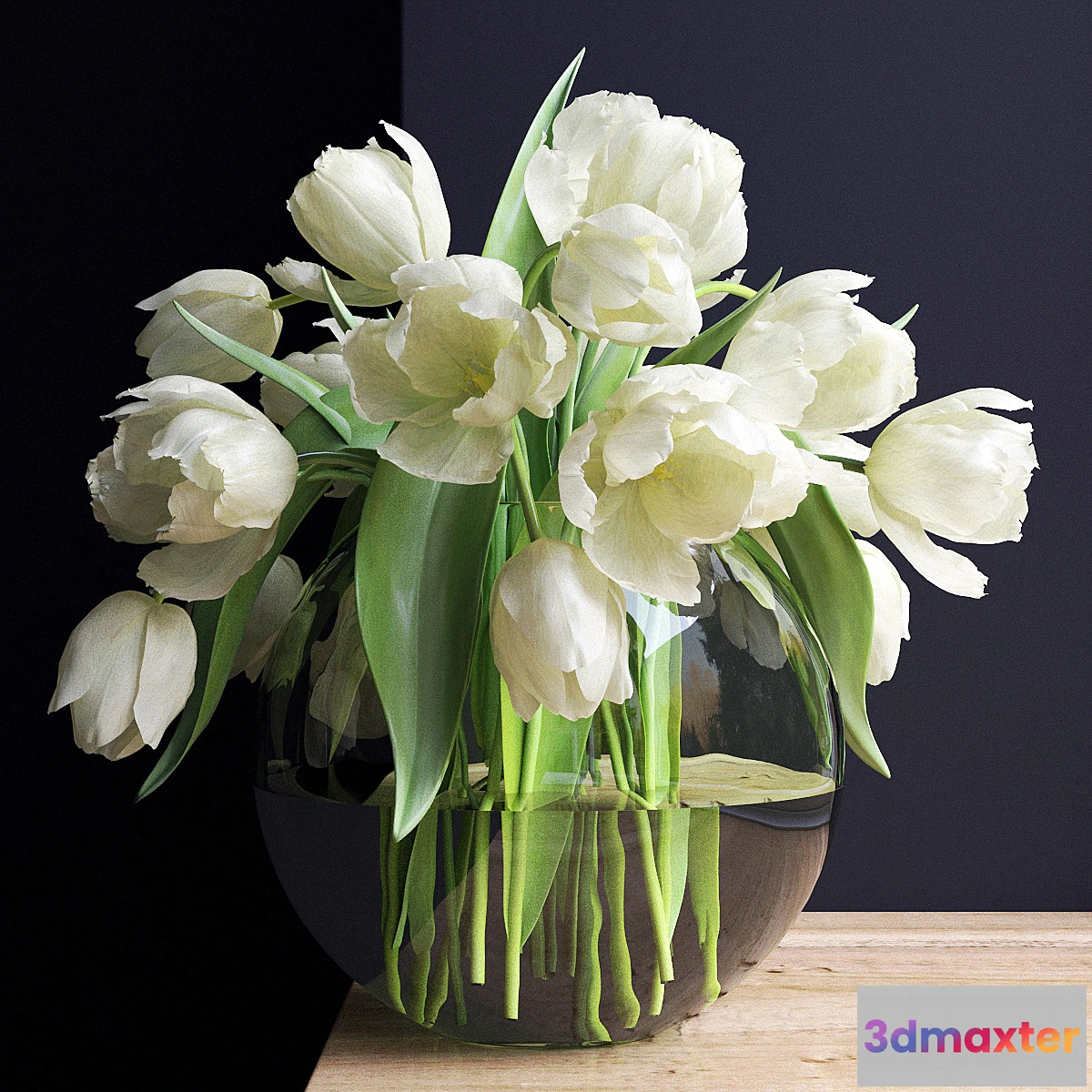 1442020 - Bouquet of flowers in a vase 20 3D Max