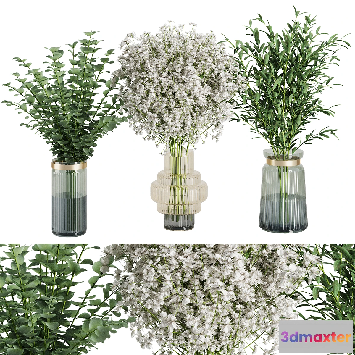 1445232 - Bouquet Vase Set1 3D Max