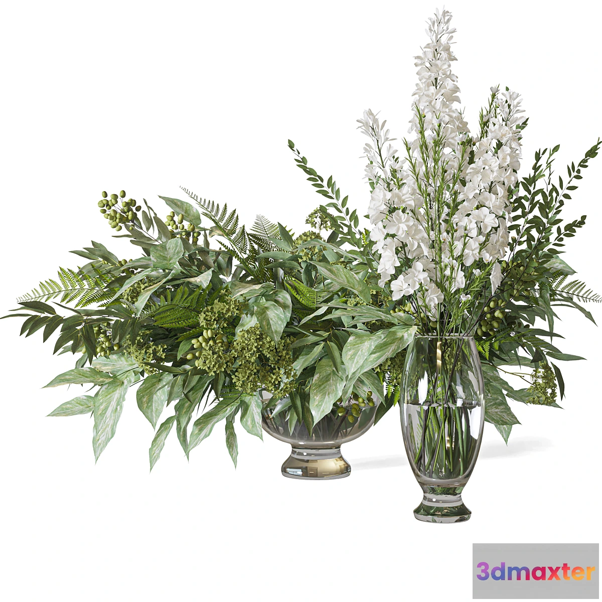 1473476 - Flower Set 064 Green bouquet 3D Max