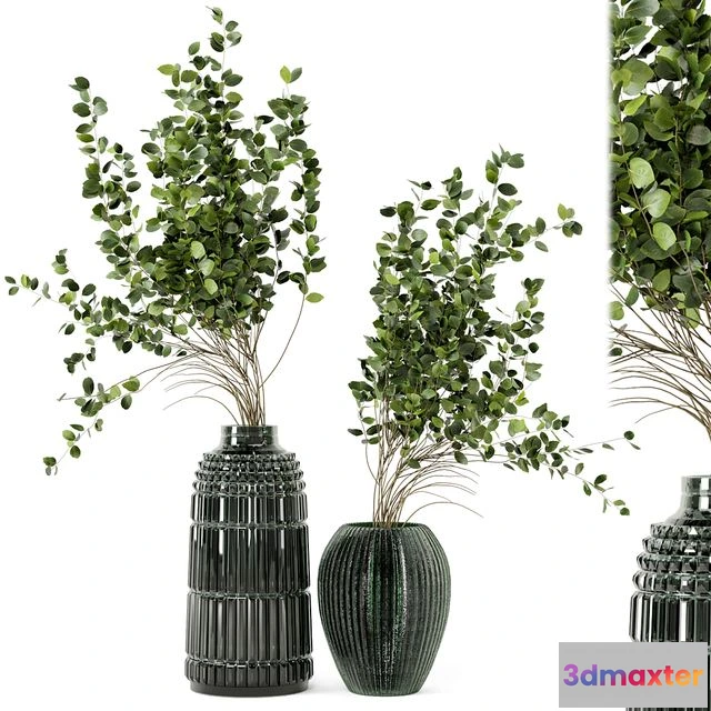 1537628 - Indoor Plants In Handmade Glass Pot - Set 94 3D Max