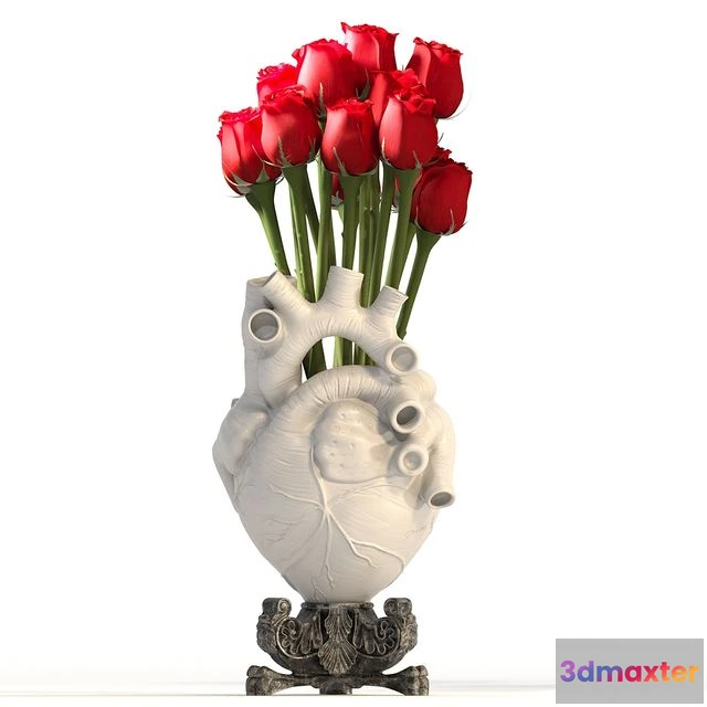 1542077 - Heart Vase 2_White 3D Max