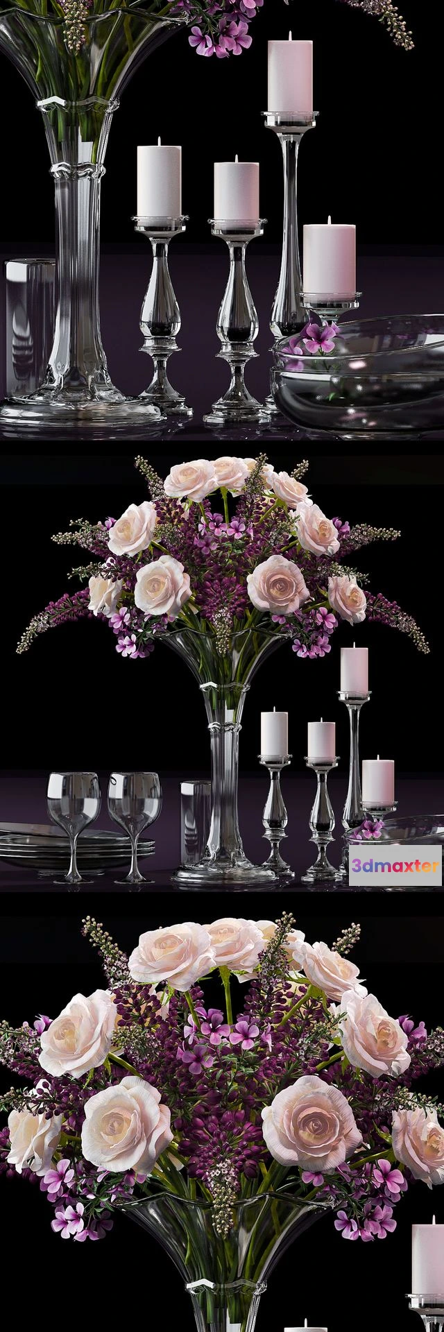 1551337 - Flower Vase Set 2 3D Max