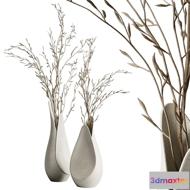 1553137 - Coals vase from Corner design with branches 3D Max