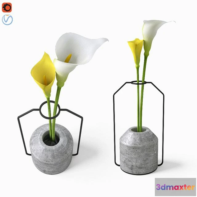 1557435 - Calla in Weight Vases by Decha Archjananu 3D Max