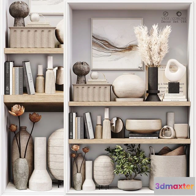 1558747 - Decor Set 046 with vases 3D Max