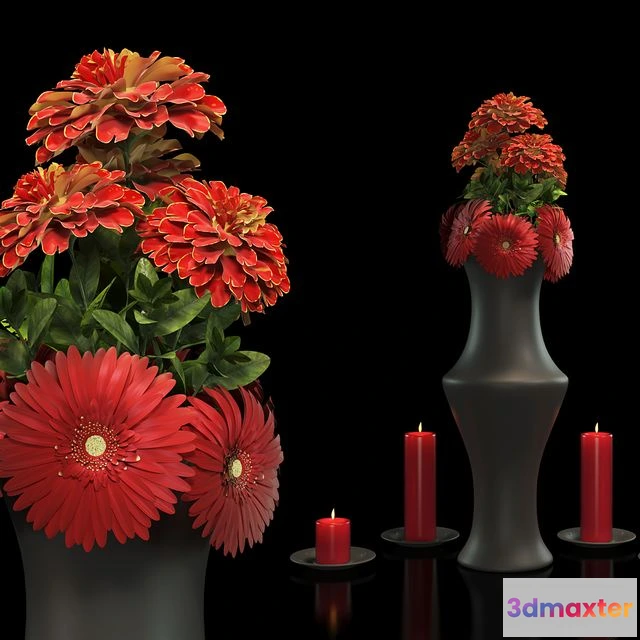 1563013 - Flower Bouquet Red 3D Max