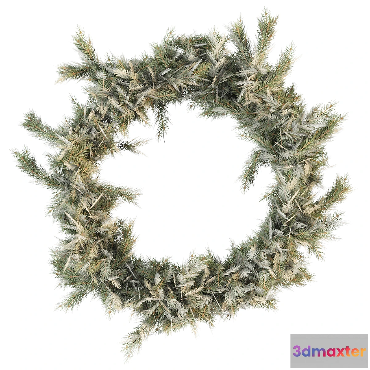 542335 - Christmas wreath of coniferous branches