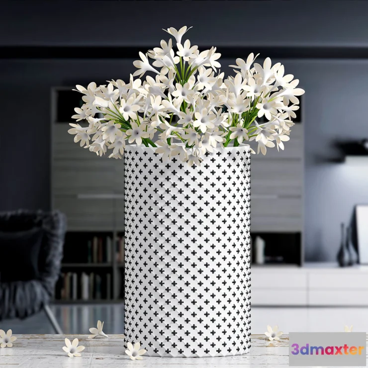 581916 - White Flower Vase