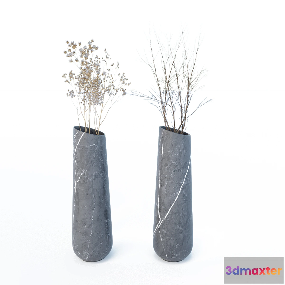 592986 - Marble vase with dried flowers