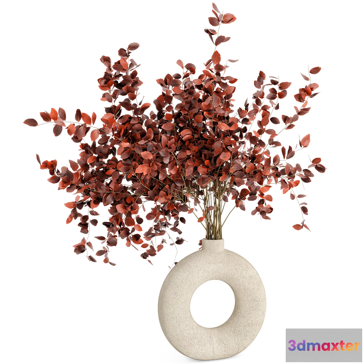 593186 - Indoor Plants in Concrete Pots - Set 66