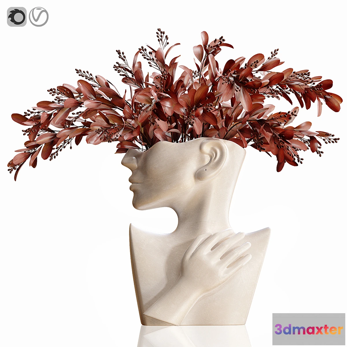 593868 - Human face art vase