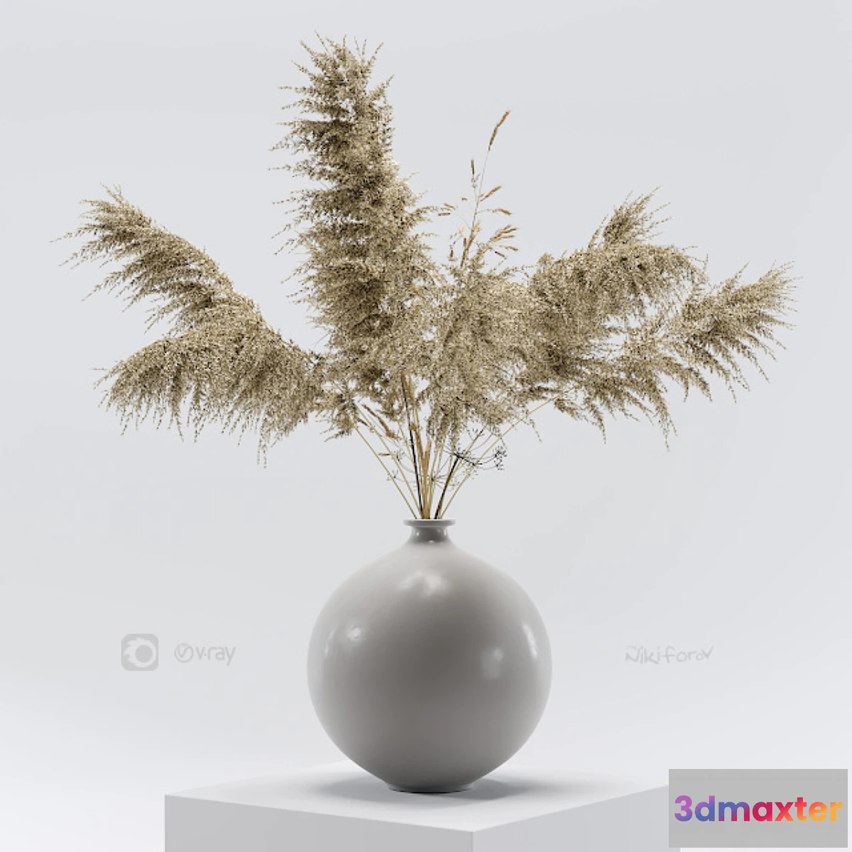 594466 - Vase with dried flowers 0001