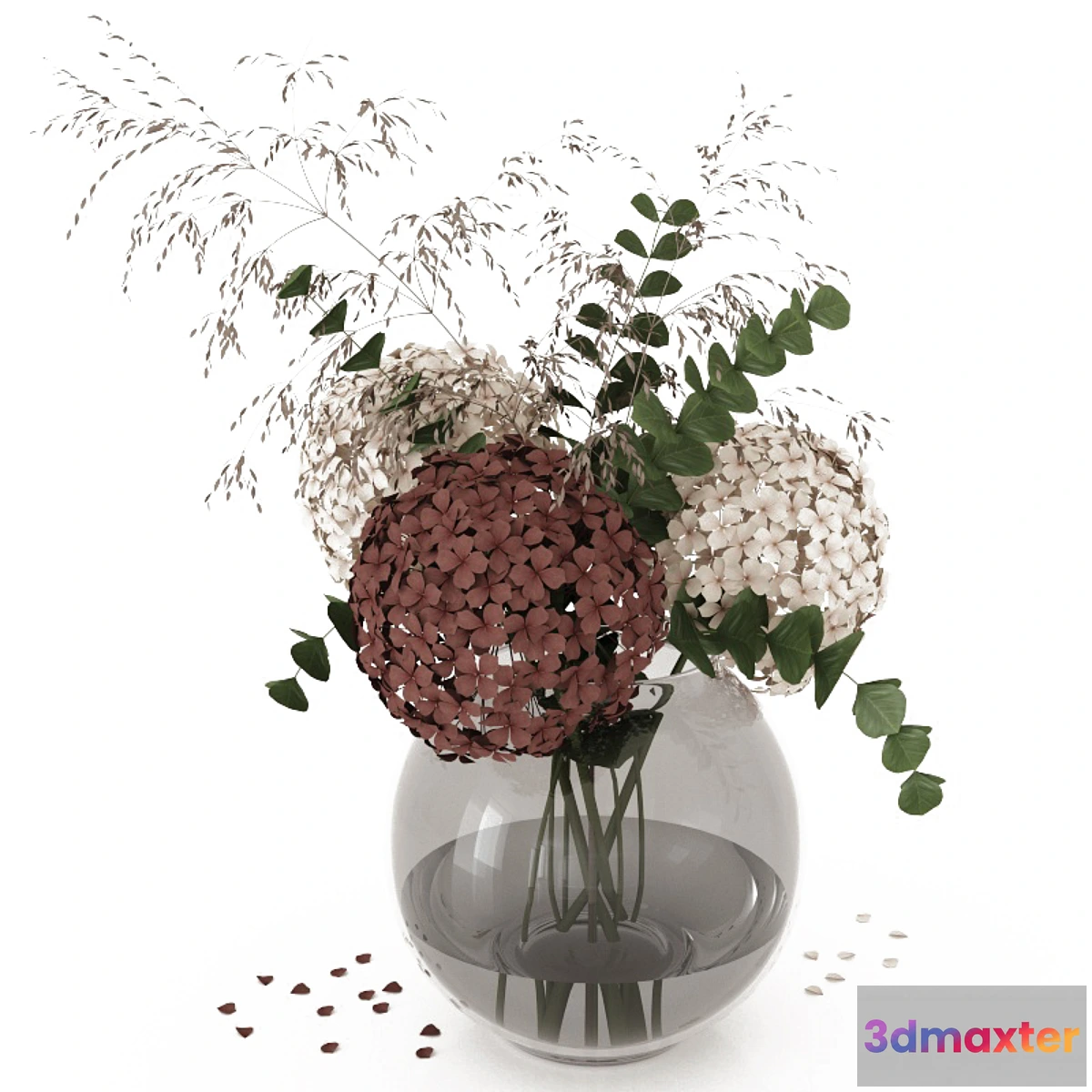 594758 - Bouquet with hydrangea and eucalyptus branches