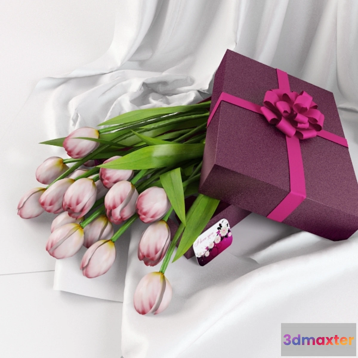 631835 - tulips in a gift box