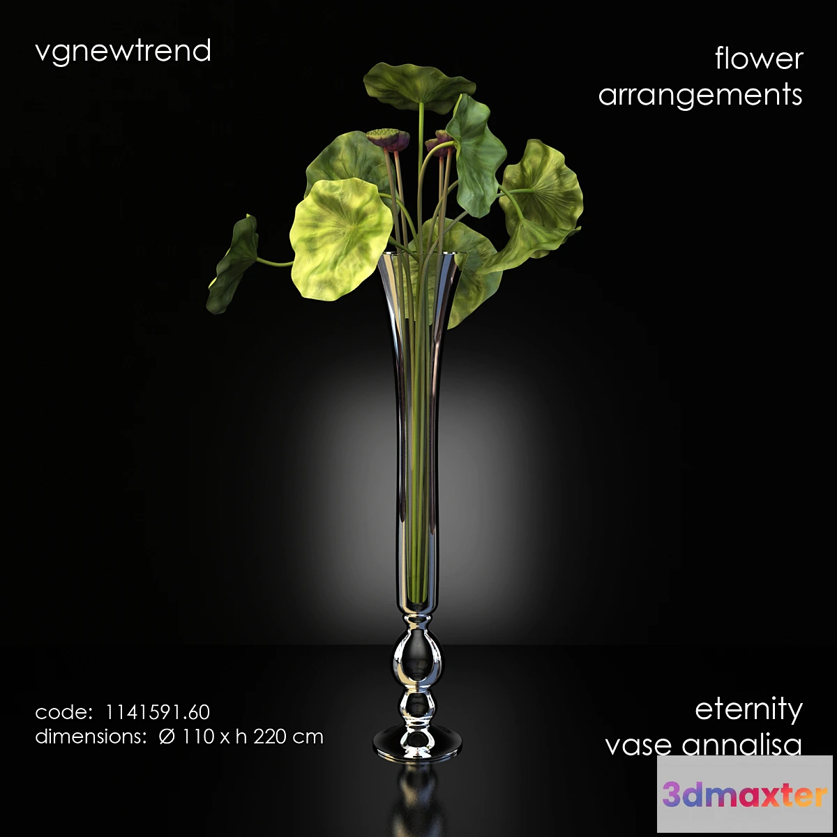 645875 - Vase with Lotus vgnewtrend arrangement