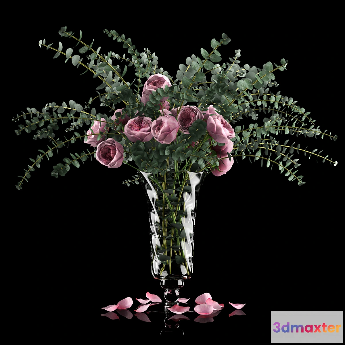 645943 - Pink roses and eucalyptus