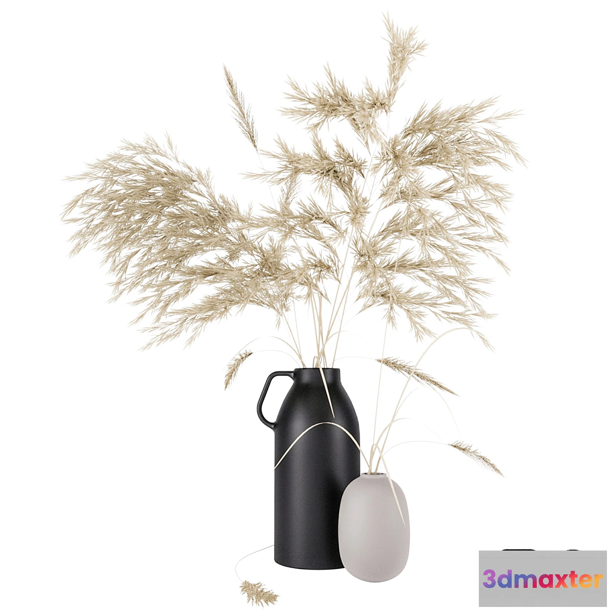 660449 - Vases set by H & M with pampas grass - No.2