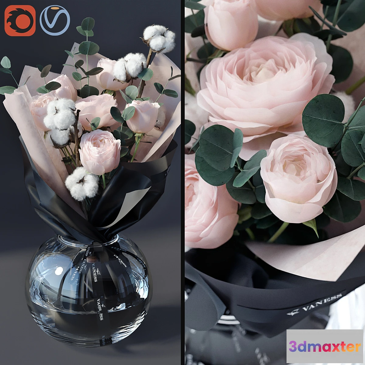 667409 - Bouquet with cotton - No.2