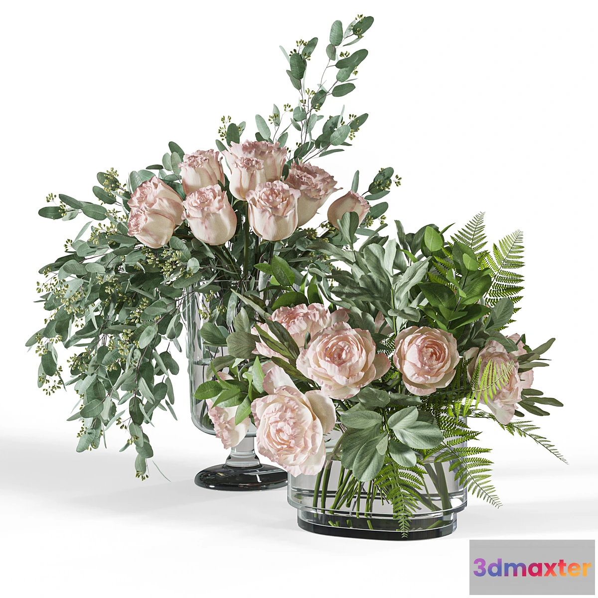 675613 - Flower Set 054 Rose seeded eucalyptus