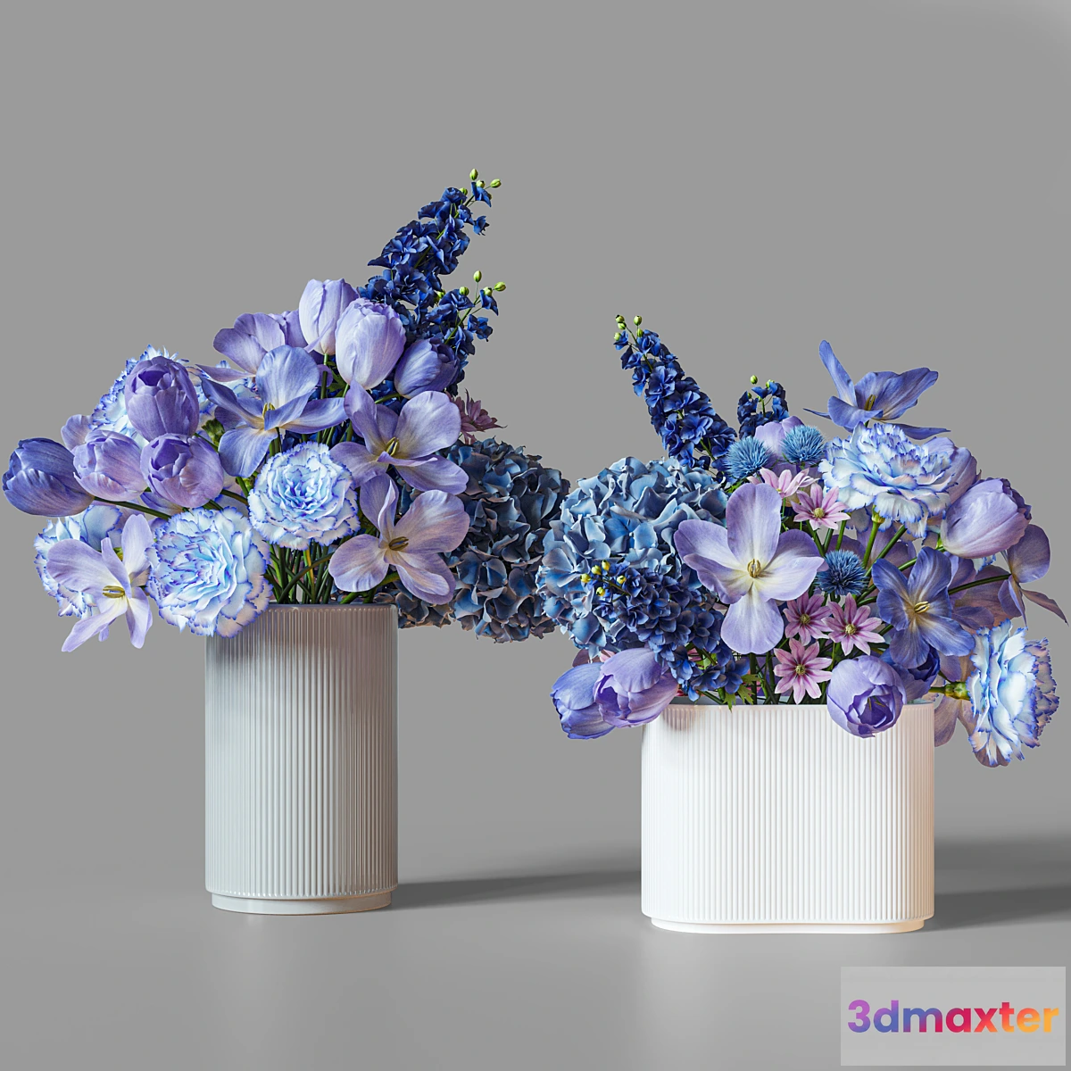 675631 - Flower Set 031 Blue Flowers