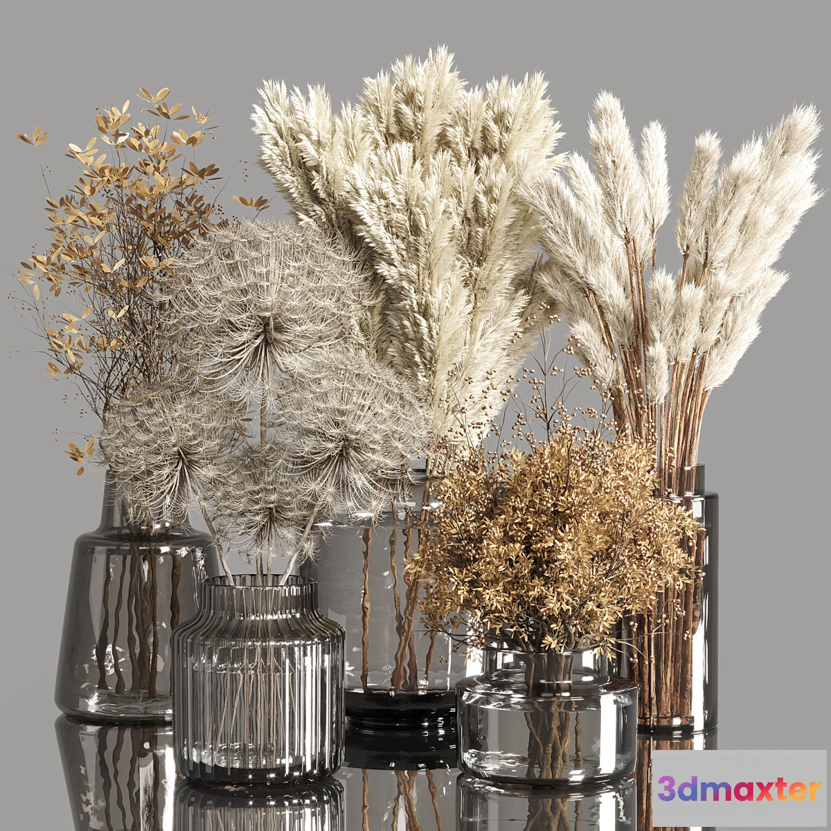 687160 - Collection Dry Plants Bouquet Indoor 02