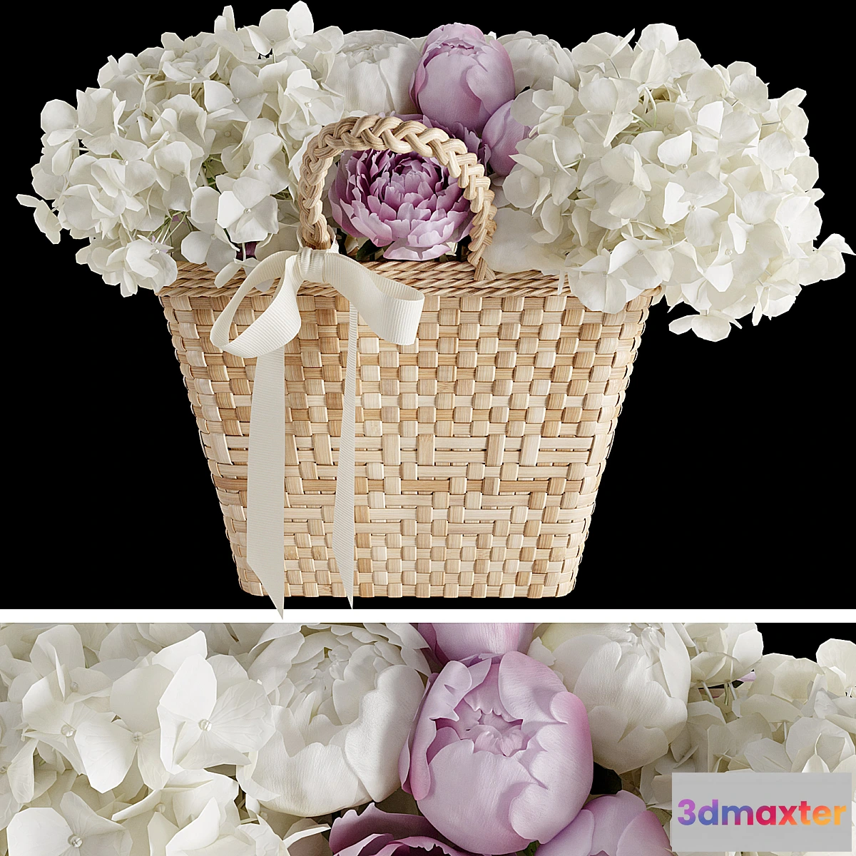 748517 - Basket with flowers - No.3