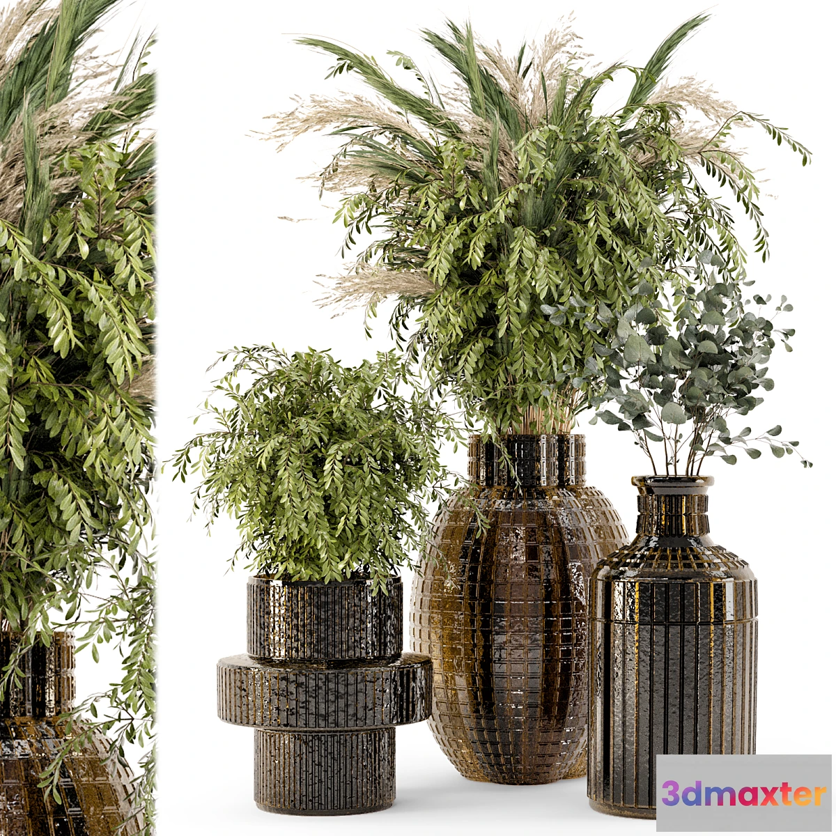 777763 - Collection Indoor Plants in Glass Pots - Set 701