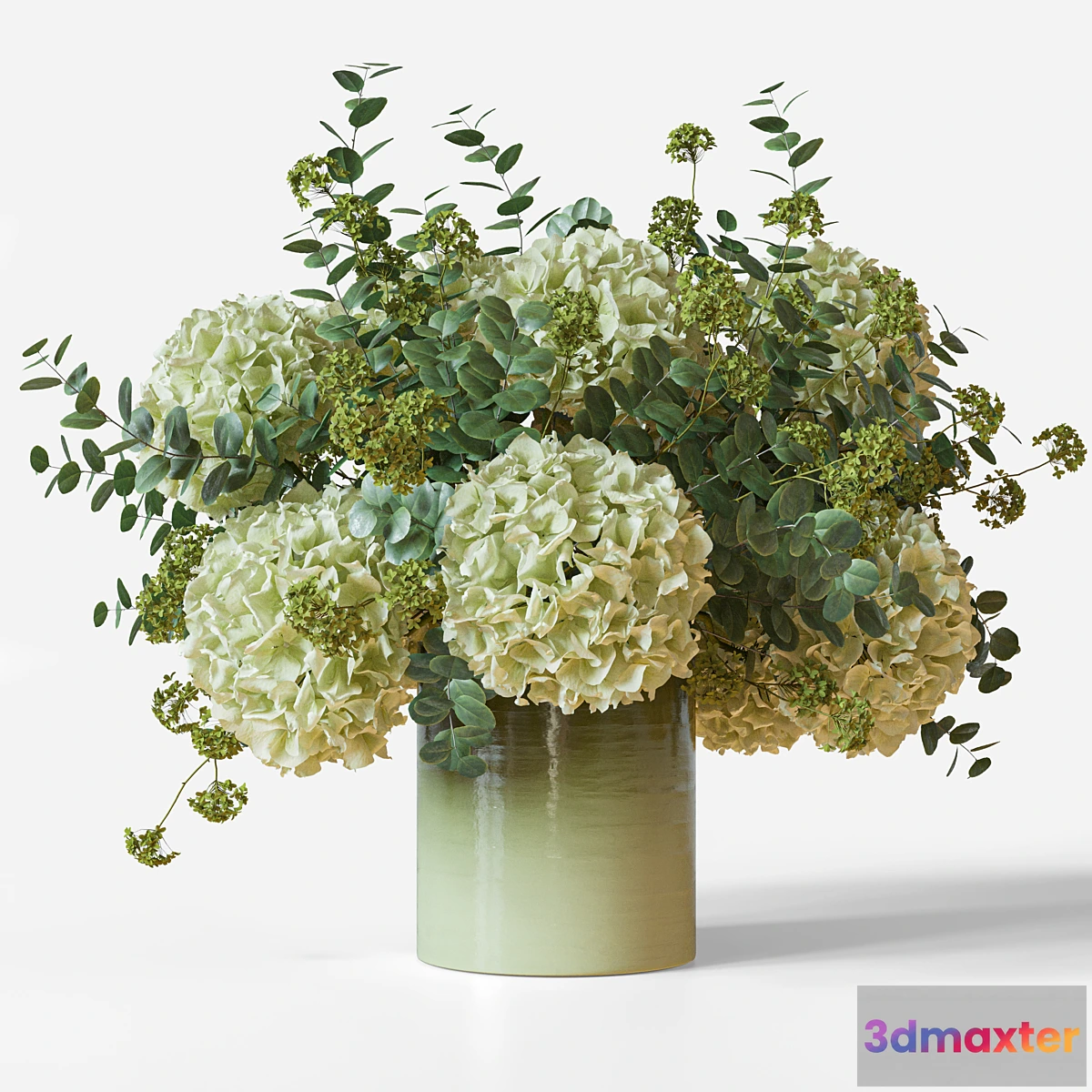 777797 - Flower Set 051 Green Hydrangea - No.2