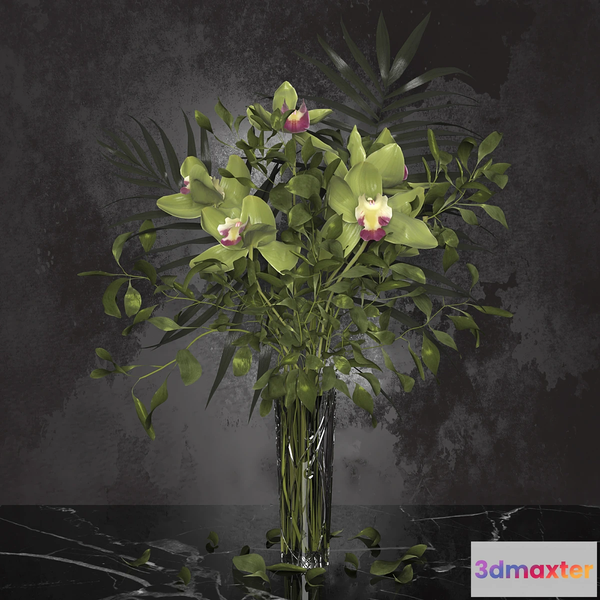 792136 - Orchid bouquet + Bohemia Labyrinth Vase - No.2