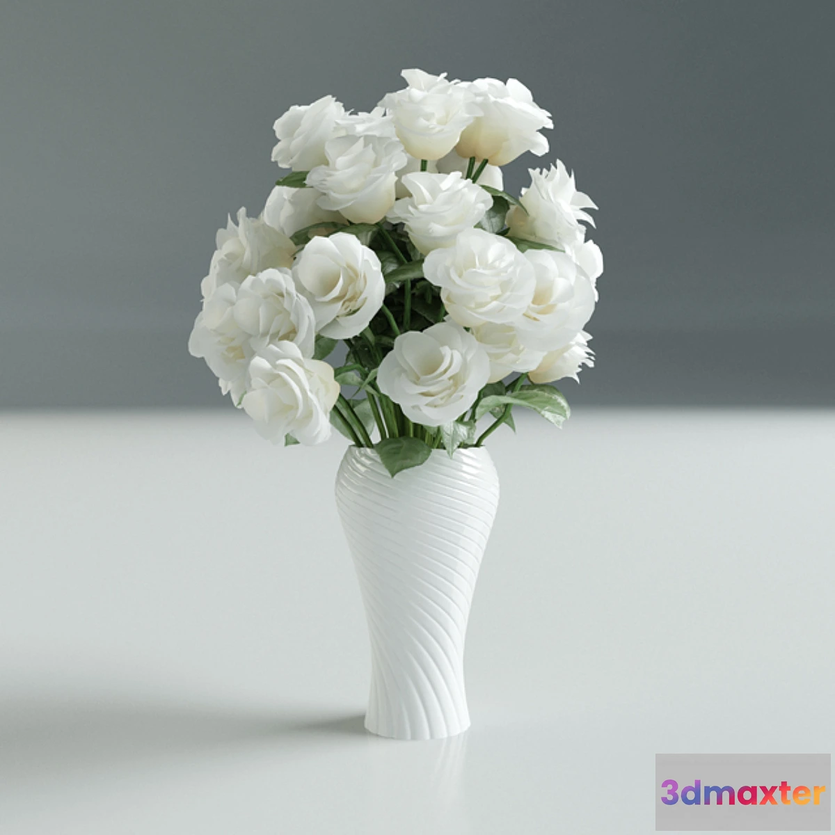 806648 - White Rose in Vase - No.2