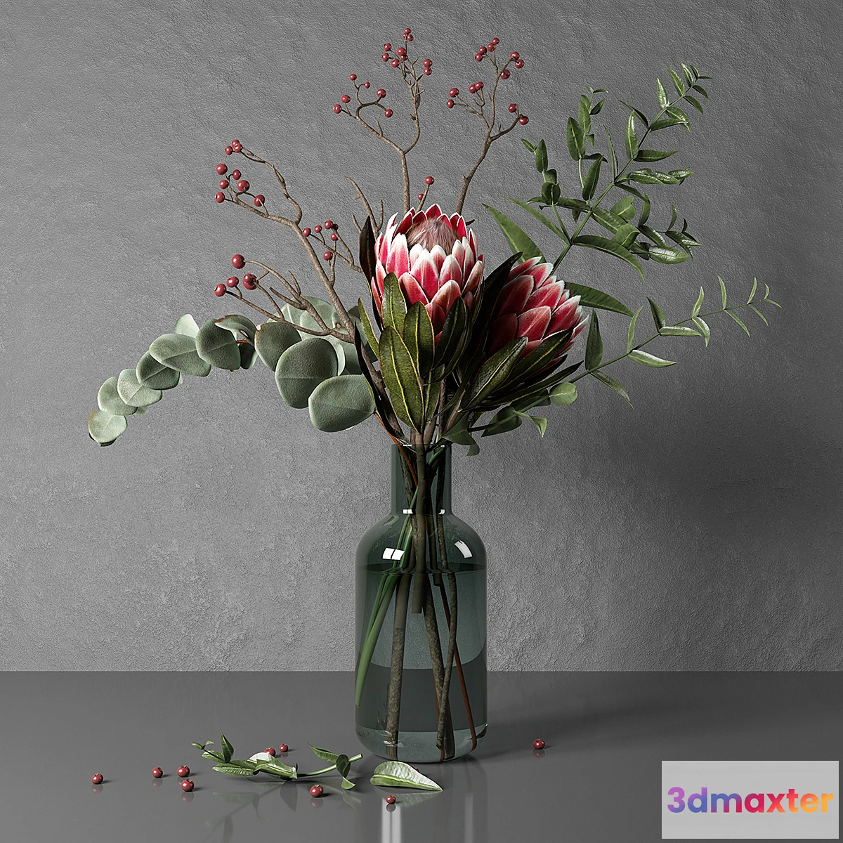 846831 - Protea and eucalyptus bouquet - No.2