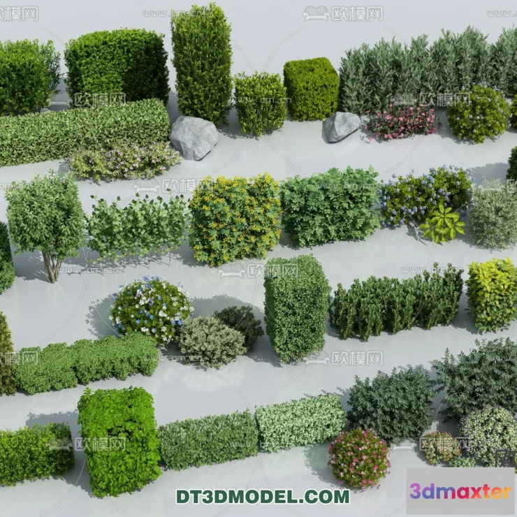 1238456 - PLANTS - BUSH - VRAY  CORONA - 3D MODEL - 352