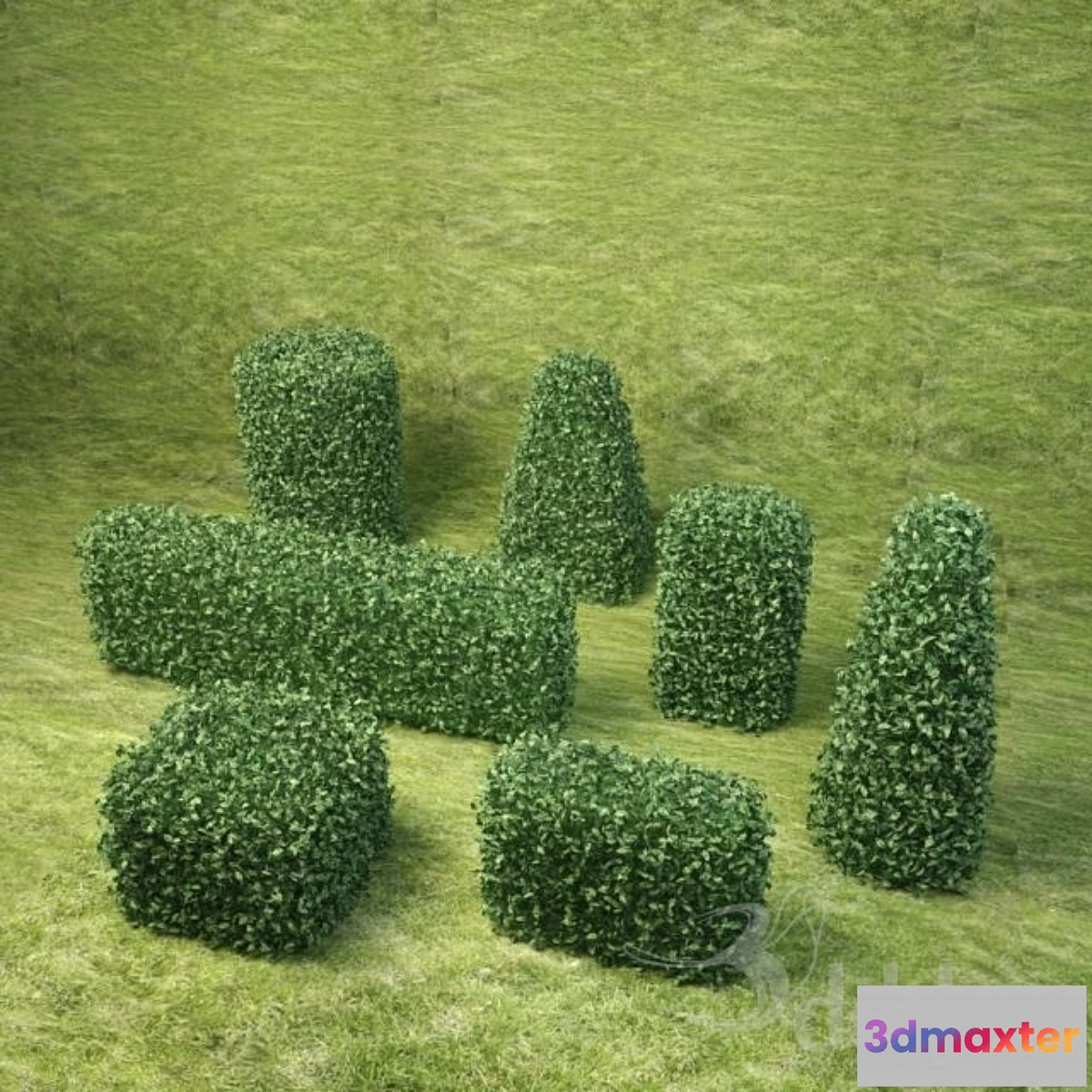 1269991 - Bushes the second pack 3D Max