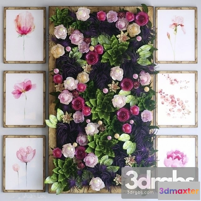 1010324 - Green Rose Wall