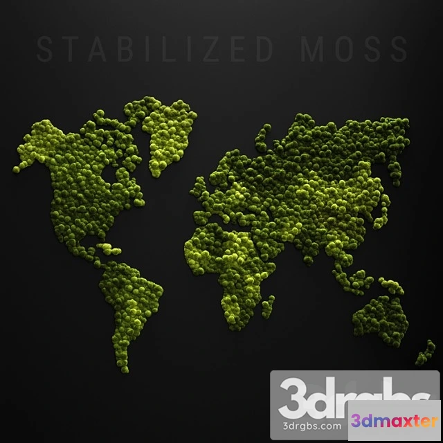 1060608 - Stabilized moss - world map