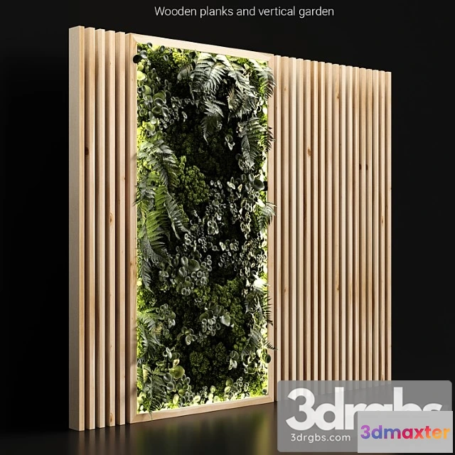 1060766 - Wooden planks and vertical garden