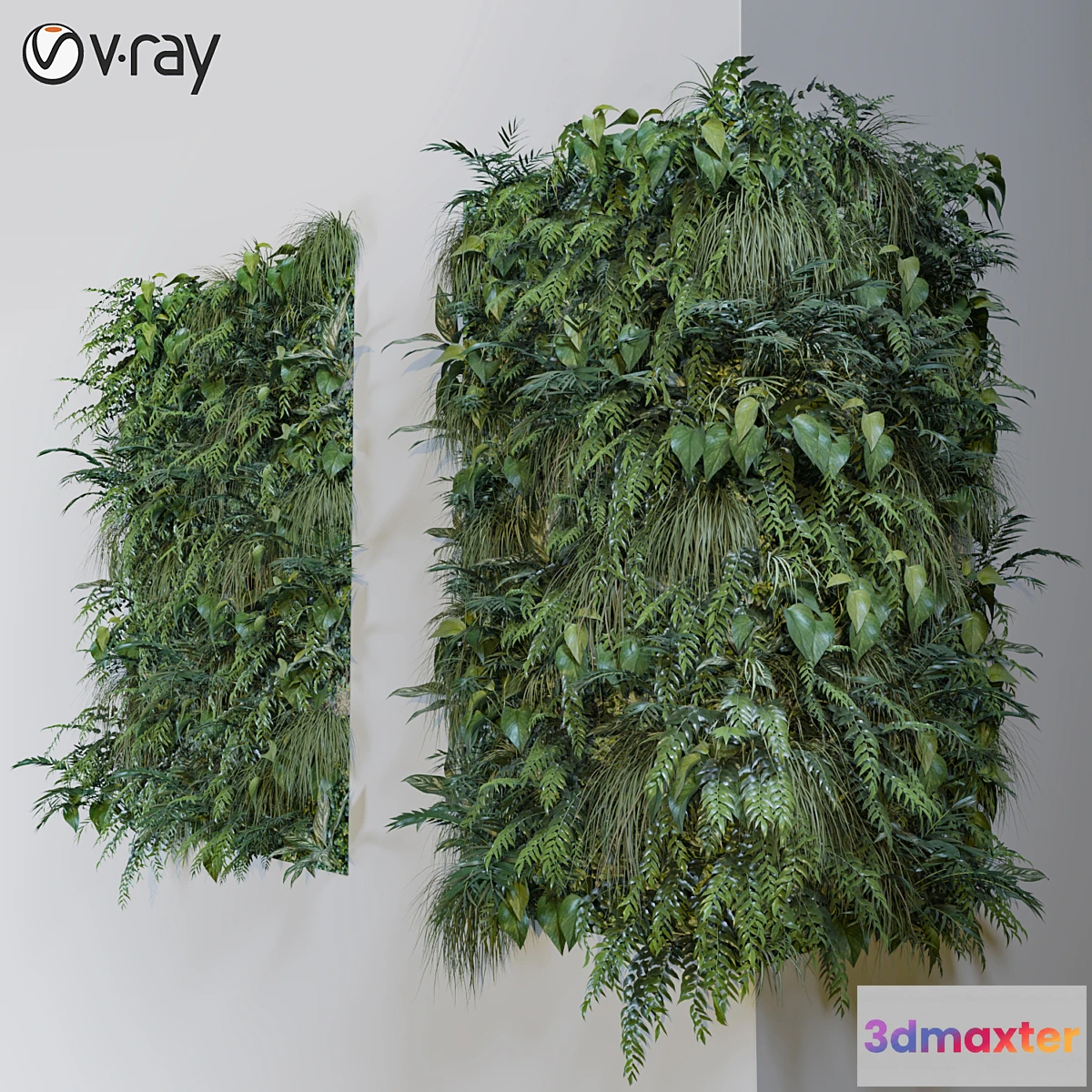 1302602 - Green wall + corner 3D Max