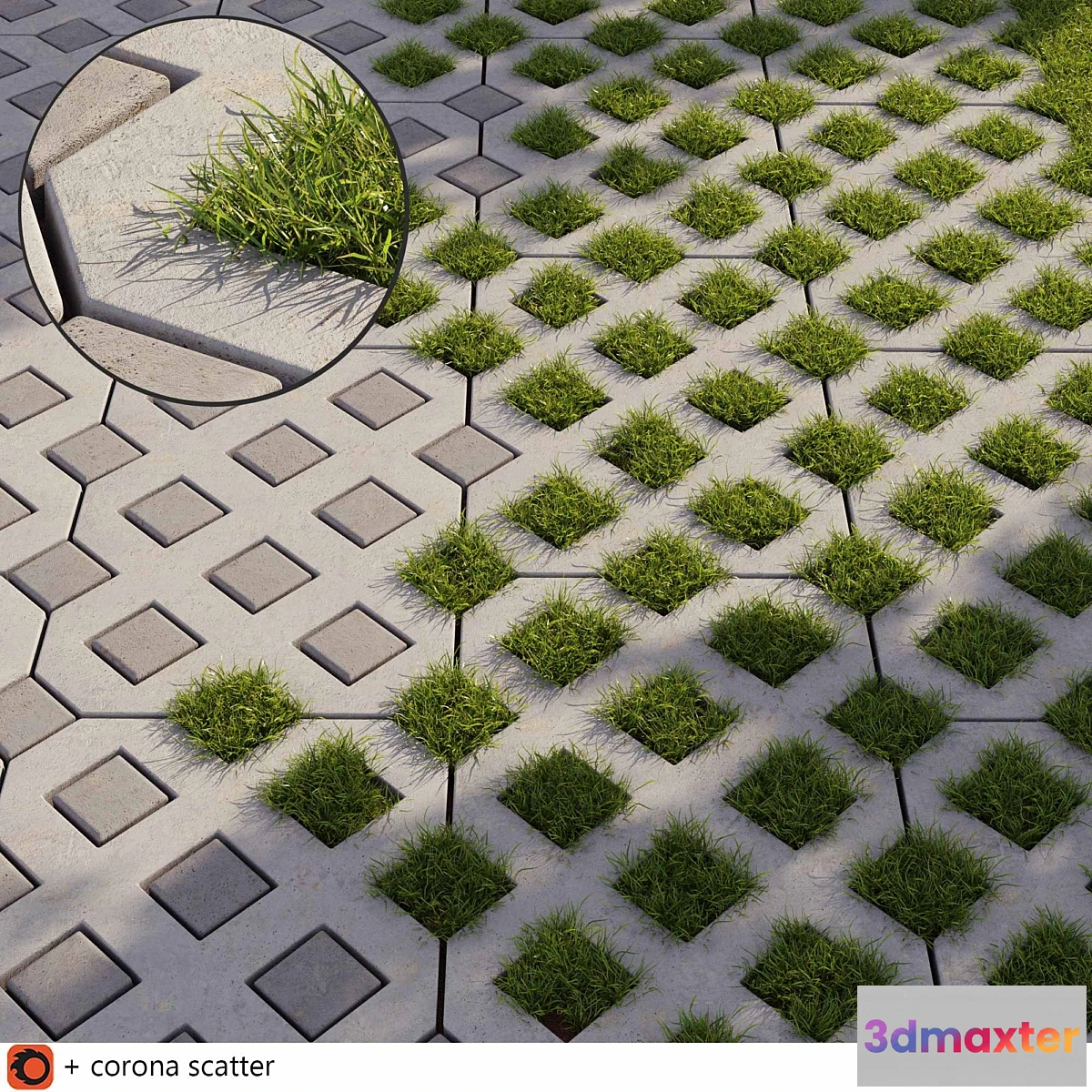 1297958 - Grass  Eco parking 2 3D Max