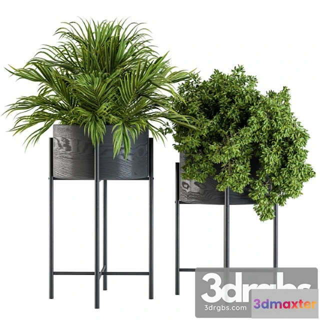 1061190 - Black round plant box 03