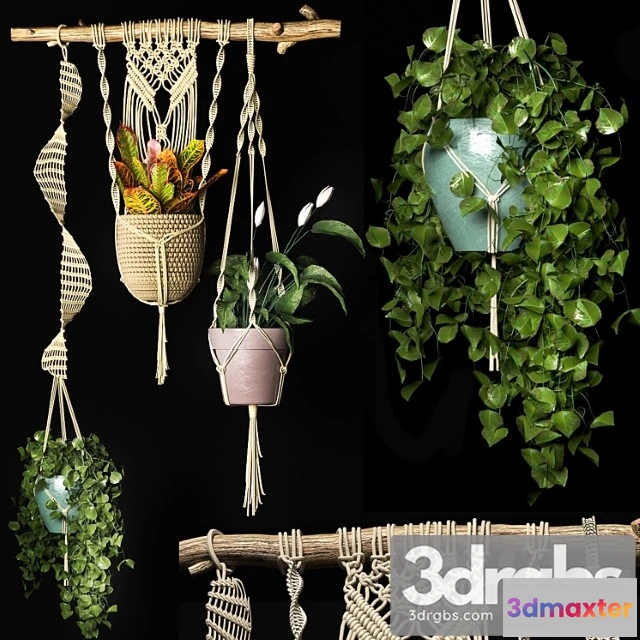 1061624 - Decorative set of hanging pots 2