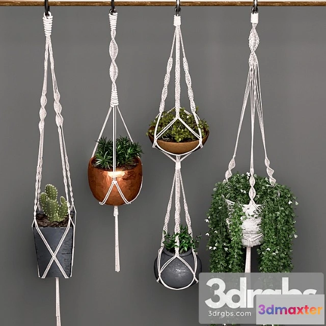 1061626 - Decorative set of hanging pots