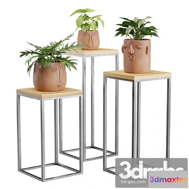 1061656 - Facepot terracota plant set