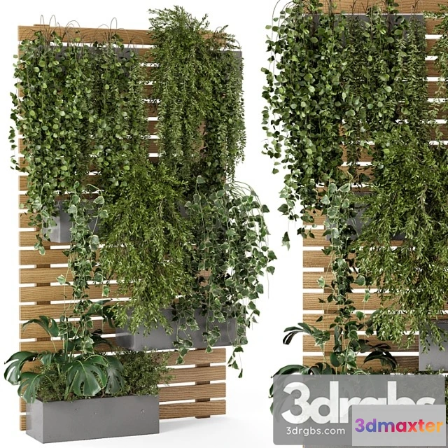 1062376 - Outdoor plants pallet vertical planter pots - set 686