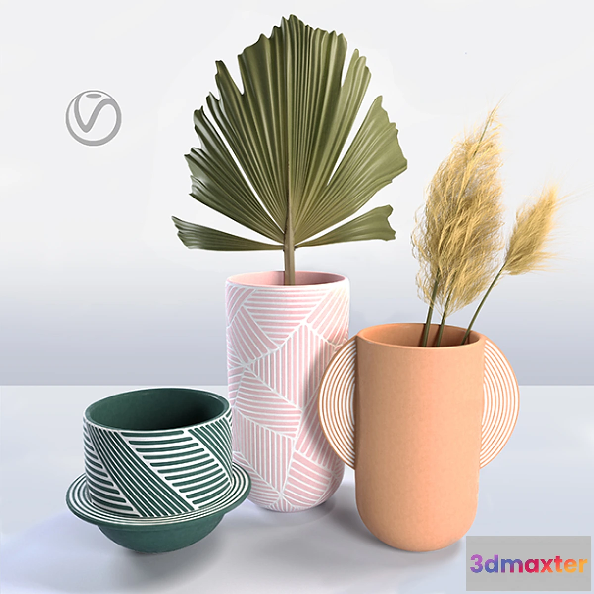 1317509 - Anthropologie vase set 3D Max