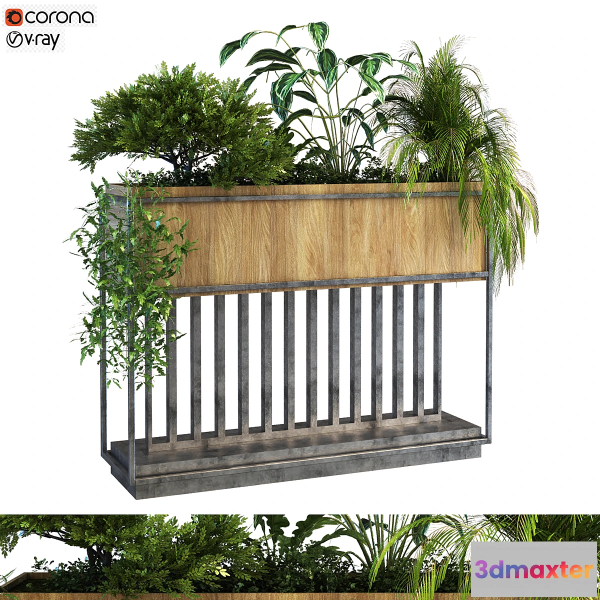 1412822 - plant in box set 069 3D Max