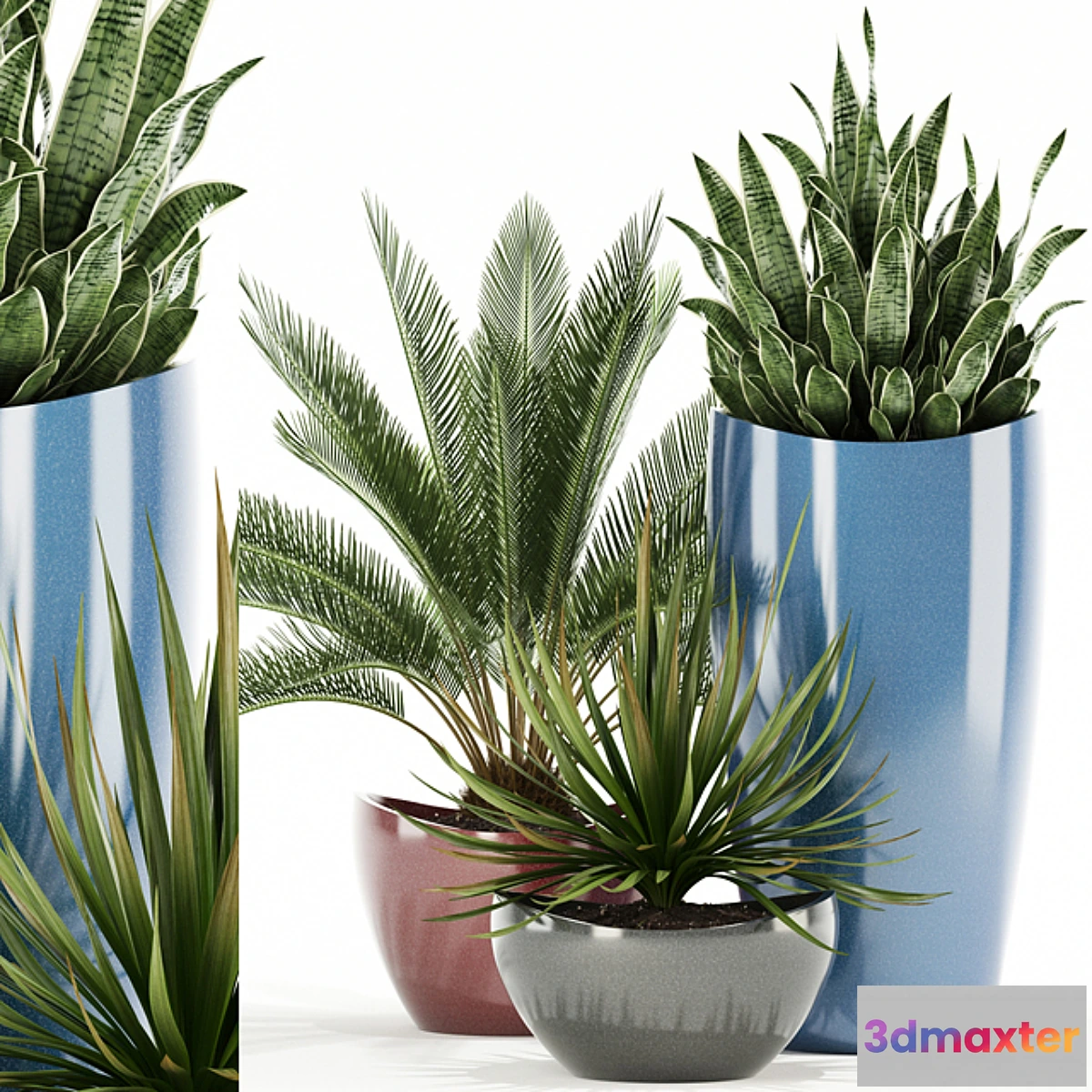 1413682 - Plants collection 99 Awesomeplanters 3D Max