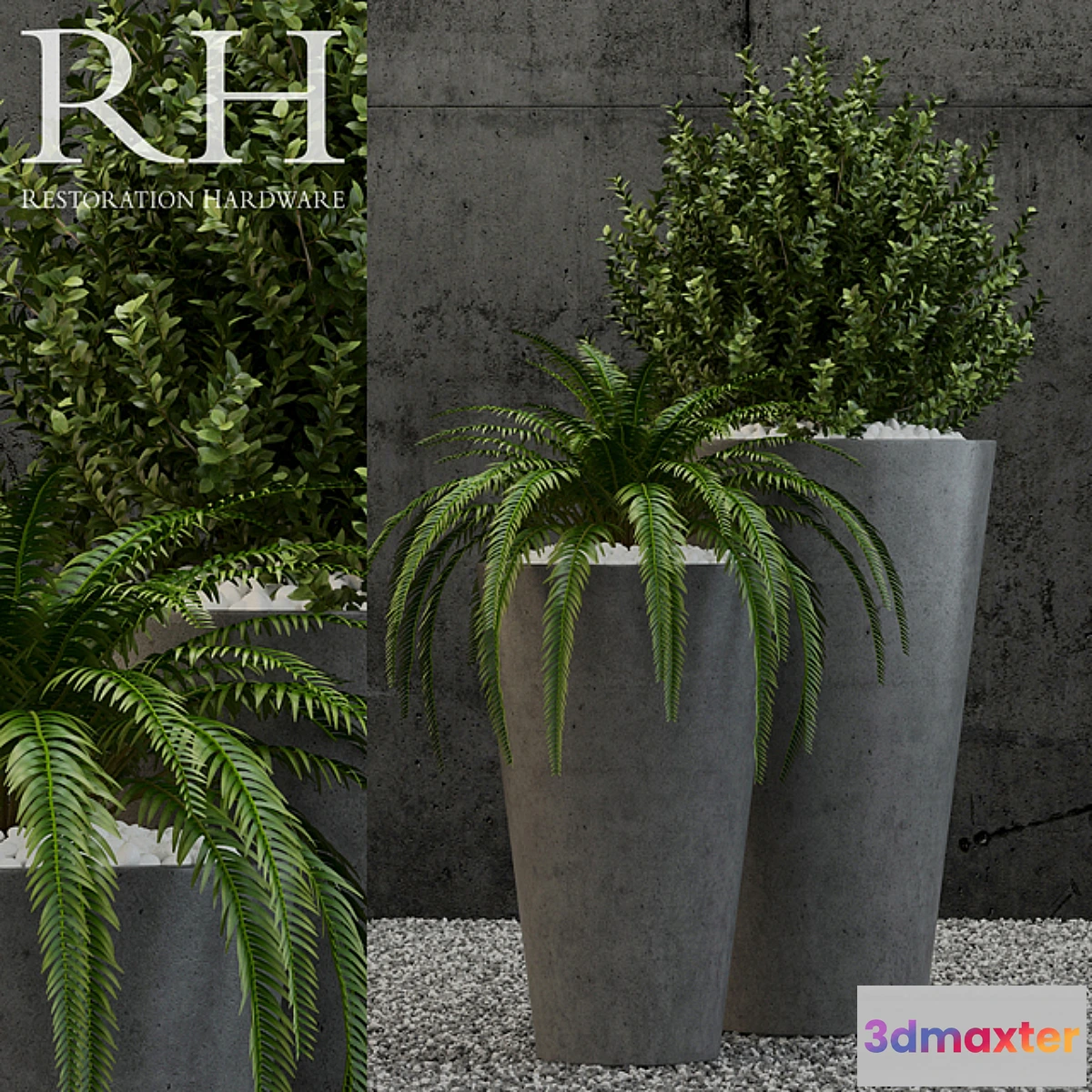 1416886 - Restoration Hardware sarno round planter 3D Max