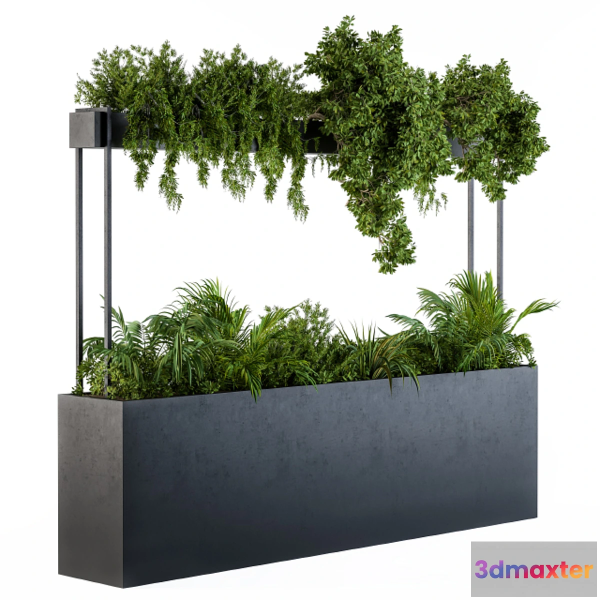 1432346 - Plant box metal compact02 3D Max