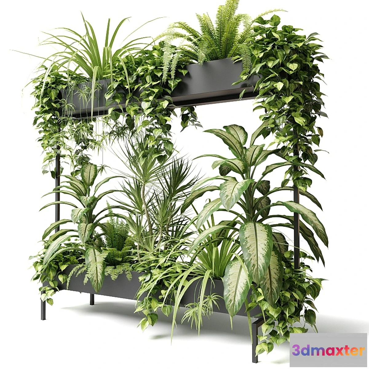 1457618 - Mynthe rectangular two-storey planter 3D Max